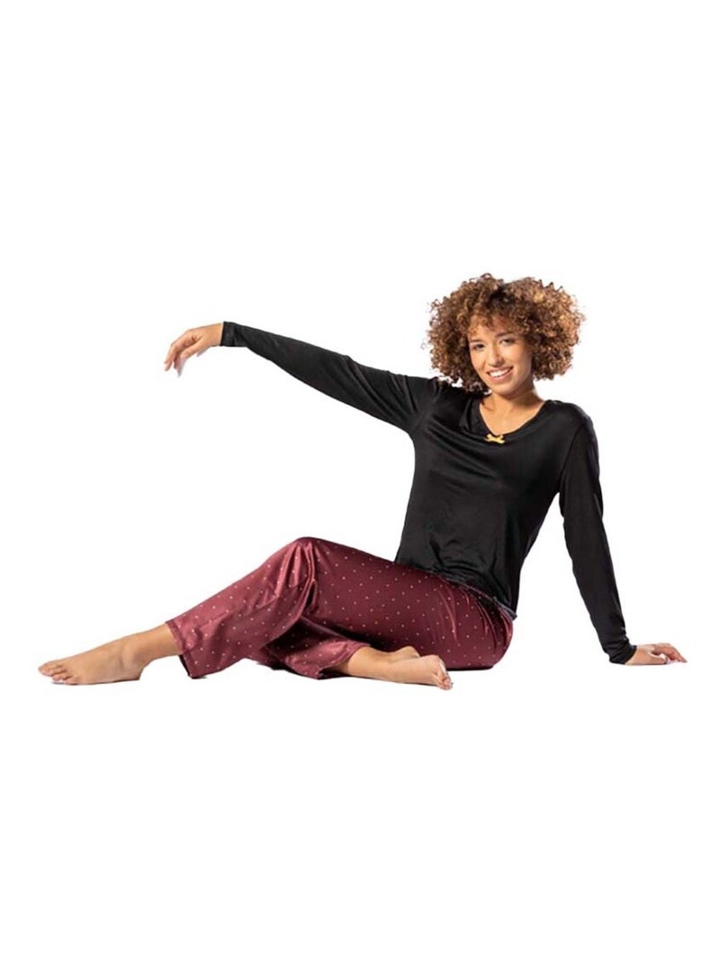 Pyjama HECHTER STUDIO Noir Bordeaux - Kiabi