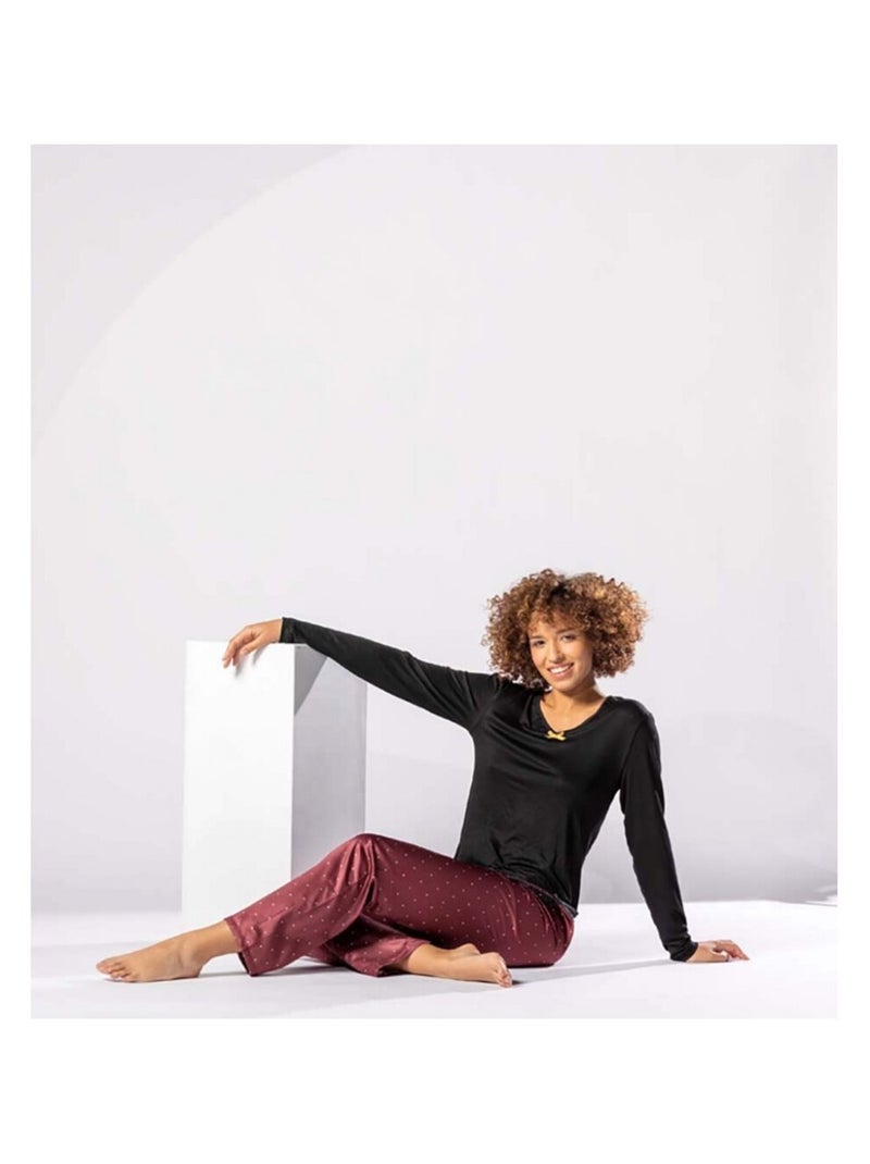 Pyjama HECHTER STUDIO Noir Bordeaux - Kiabi