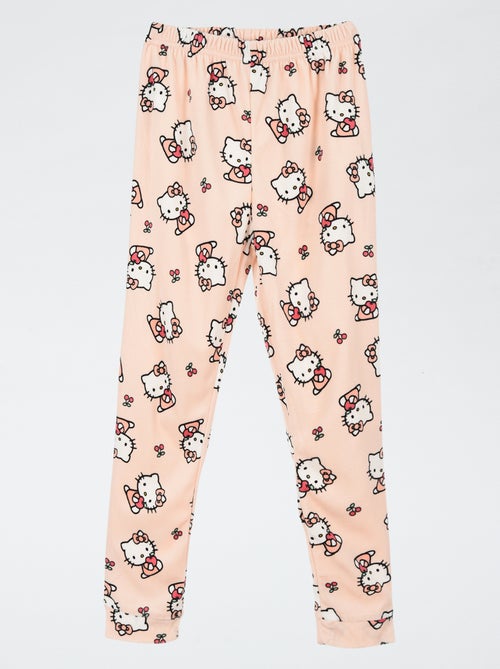 Pyjama 'Hello Kitty' 2 pièces - T-shirt à manches longues + pantalon - Kiabi