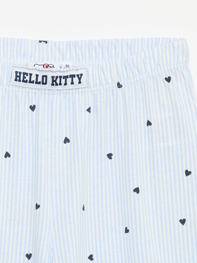 Pyjama 'Hello Kitty' 2 pièces Bleu - Kiabi