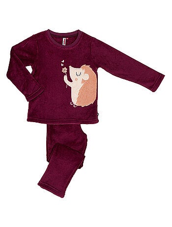 Pyjama HERISSON bordeaux - MON P'TIT DODO