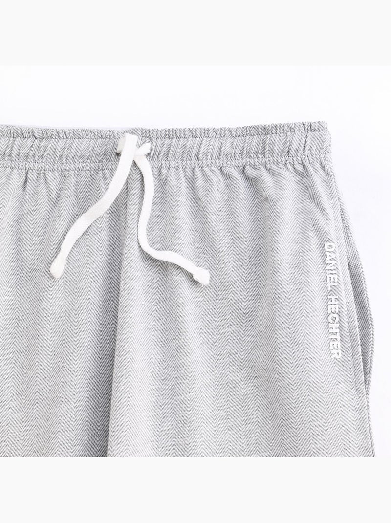 Pyjama   herringbone gris - hechter Gris clair - Kiabi