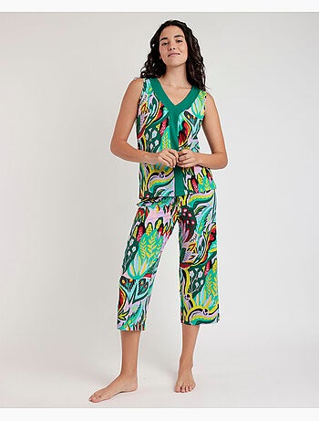 Pyjama hippie de luxe sans manches pour femme ADMAS LUXURY