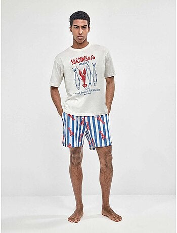 Pyjama homme à imprimé marin