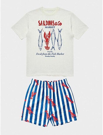 Pyjama homme à imprimé marin