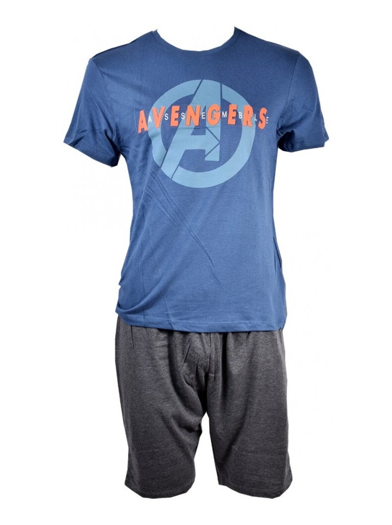 Pyjama Homme AVENGERS Bleu Gris anthracite - Kiabi