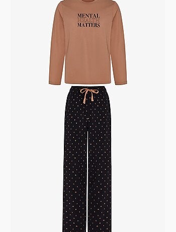 Pyjama homme clear mind à motif géométrique, pantalon, manches longues penti