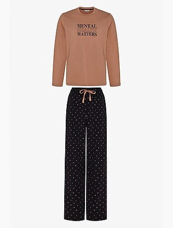 Pyjama homme clear mind à motif géométrique, pantalon, manches longues penti