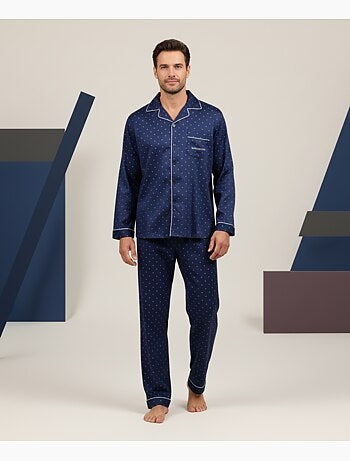 Pyjama Homme Hiver Polaire boutonné C2529