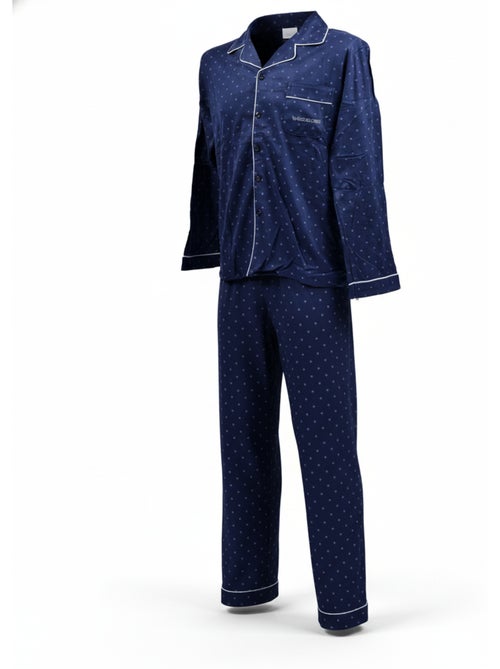 Pyjama Homme Hiver Polaire boutonné C2529 - Kiabi