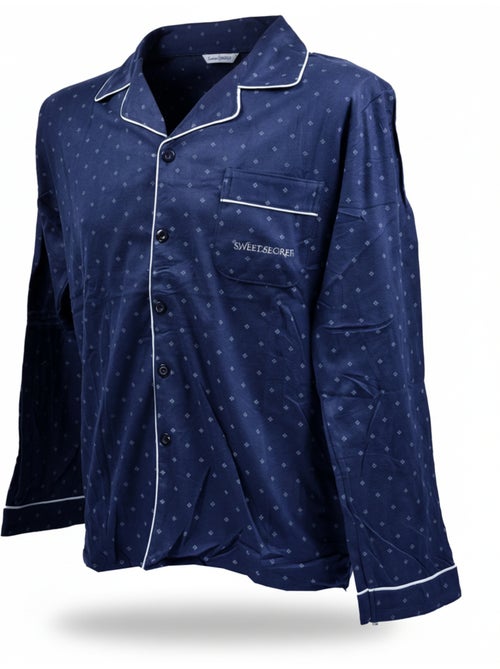 Pyjama Homme Hiver Polaire boutonné C2529 - Kiabi
