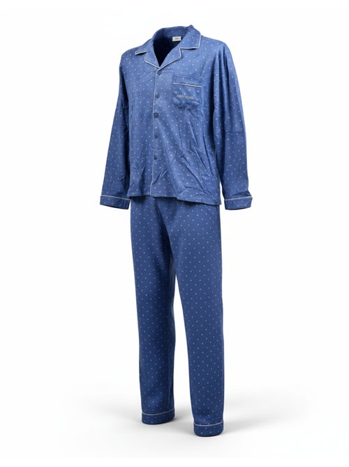 Pyjama Homme Hiver Polaire boutonné C2529 - Kiabi
