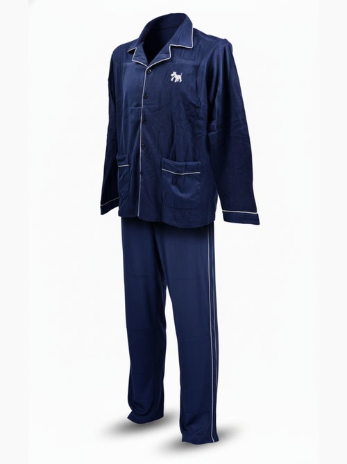 Pyjama Homme Hiver Polaire boutonné C2530 - Kiabi