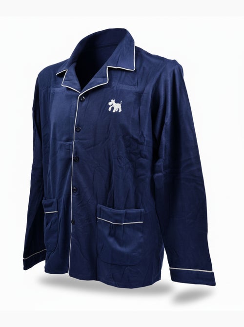 Pyjama Homme Hiver Polaire boutonné C2530 - Kiabi