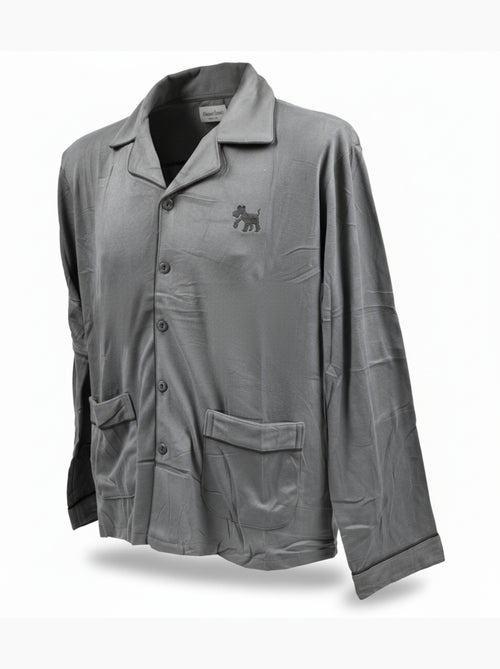 Pyjama Homme Hiver Polaire boutonné C2530 - Kiabi