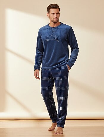 Pyjama Homme Hiver Polaire Doux 7007 Pack de 2