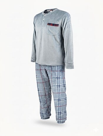 Pyjama Homme Hiver Polaire Doux 7008 ECOSSAIS