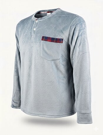 Pyjama Homme Hiver Polaire Doux 7008 ECOSSAIS Pack de 2