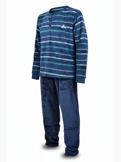 Pyjama Homme Hiver Polaire Doux ADVENTURE J2565 - Kiabi