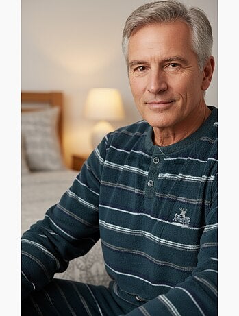 Pyjama Homme Hiver Polaire Doux ADVENTURE J2565