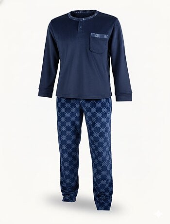 Pyjama Homme Hiver Polaire Doux imprimé LOSANGE