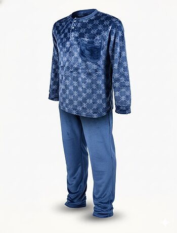 Pyjama Homme Hiver Polaire Doux imprimé LOSANGE