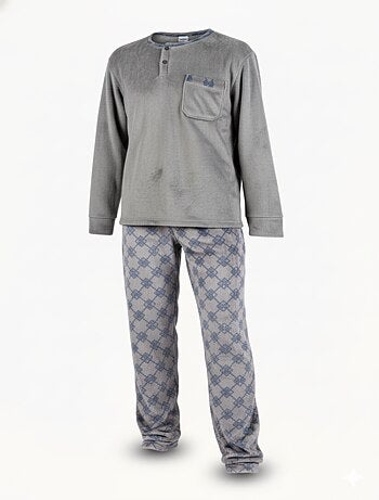 Pyjama Homme Hiver Polaire Doux imprimé LOSANGE