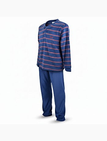 Pyjama Homme Hiver Polaire Doux RAYURE Z2654