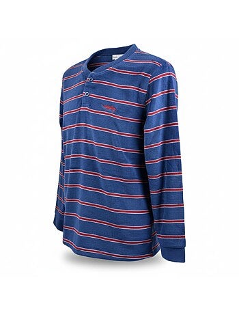 Pyjama Homme Hiver Polaire Doux RAYURE Z2654