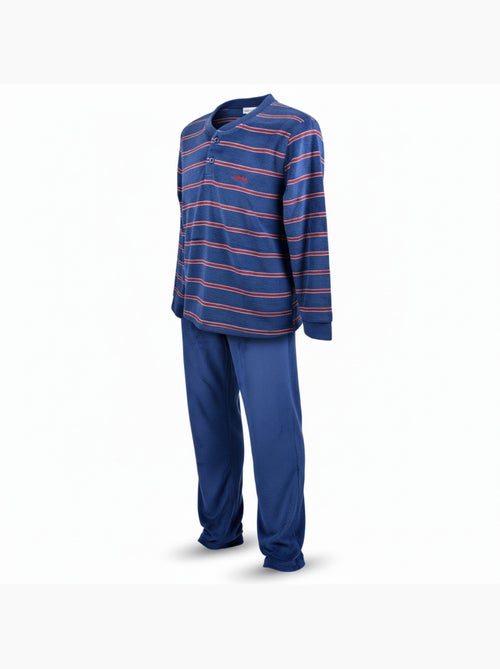 Pyjama Homme Hiver Polaire Doux RAYURE Z2654 - Kiabi