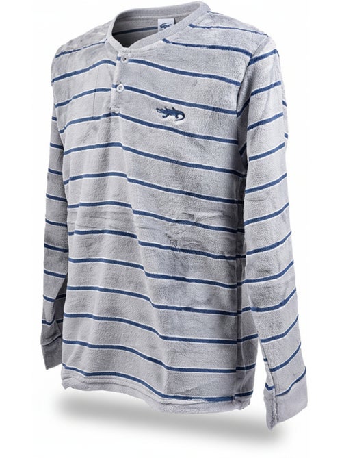 Pyjama Homme Hiver Polaire Doux RAYURE Z2654 - Kiabi
