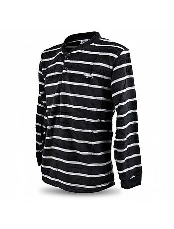 Pyjama Homme Hiver Polaire Doux RAYURE Z2654
