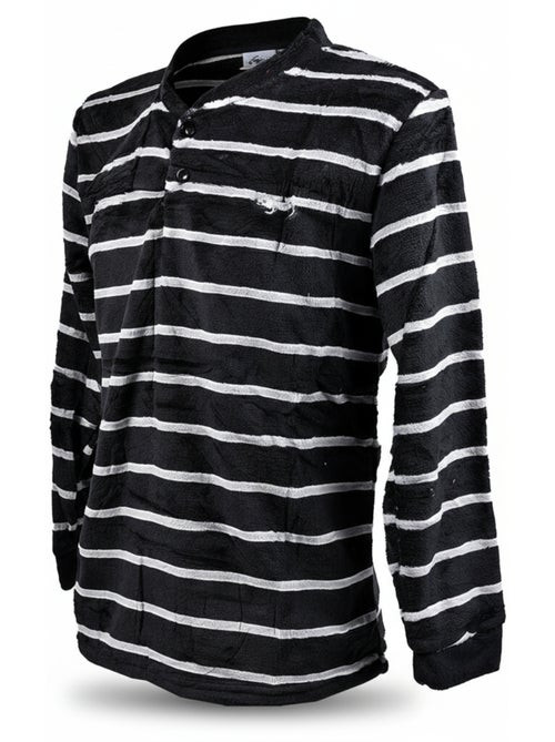 Pyjama Homme Hiver Polaire Doux RAYURE Z2654 - Kiabi