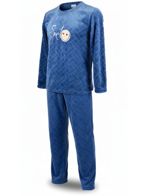 Pyjama Homme Hiver Polaire Doux SMILE - Kiabi