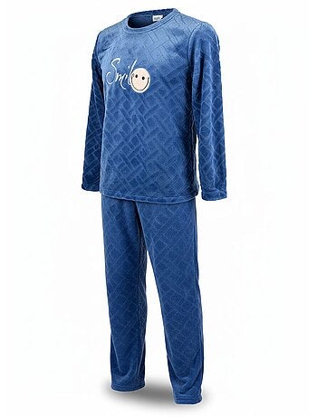 Pyjama Homme Hiver Polaire Doux SMILE Pack de 2
