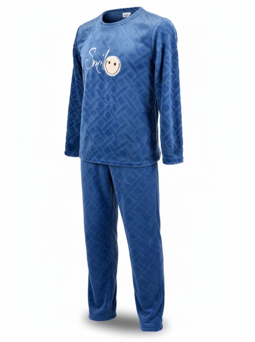 Pyjama Homme Hiver Polaire Doux SMILE Pack de 2 - Kiabi