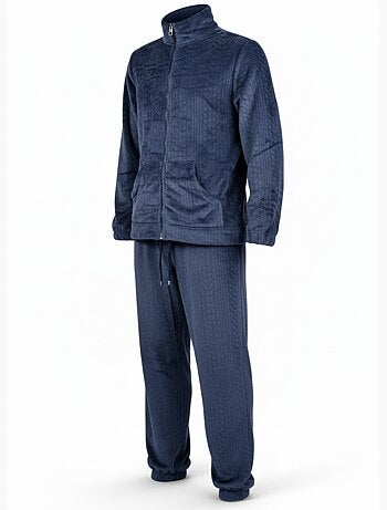 Pyjama Homme Hiver Polaire Doux ZIP