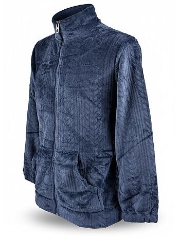 Pyjama Homme Hiver Polaire Doux ZIP