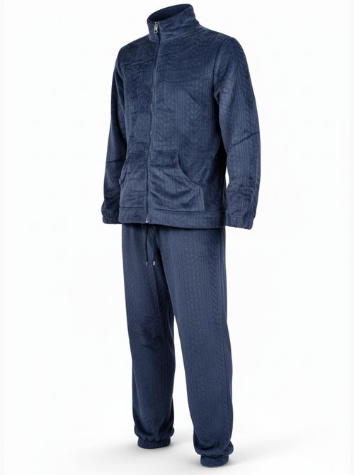 Pyjama Homme Hiver Polaire Doux ZIP - Kiabi