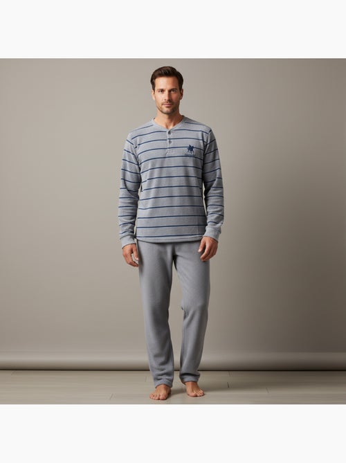 Pyjama Homme Hiver Polaire SECRET CLUB Z2653 - Kiabi