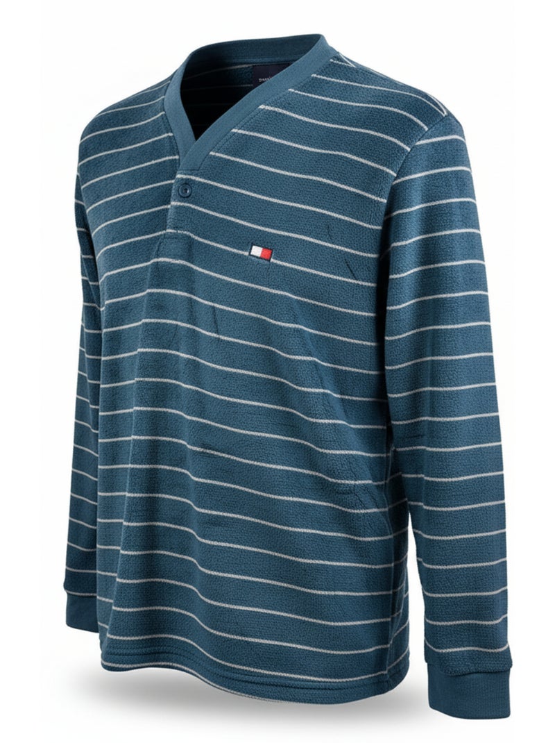 Pyjama Homme Hiver Polaire ULTRA Doux Z2655 Vert kaki - Kiabi