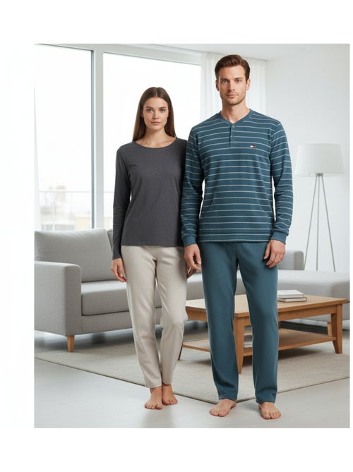 Pyjama Homme Hiver Polaire ULTRA Doux Z2655 - Kiabi