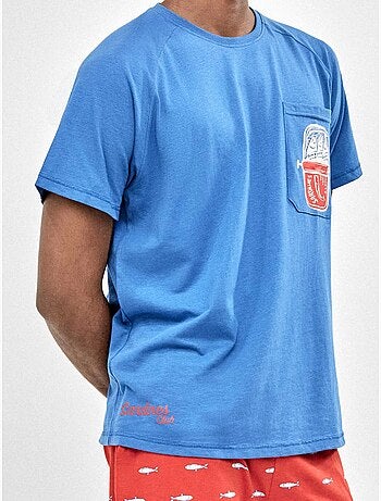 Pyjama homme imprimé marine