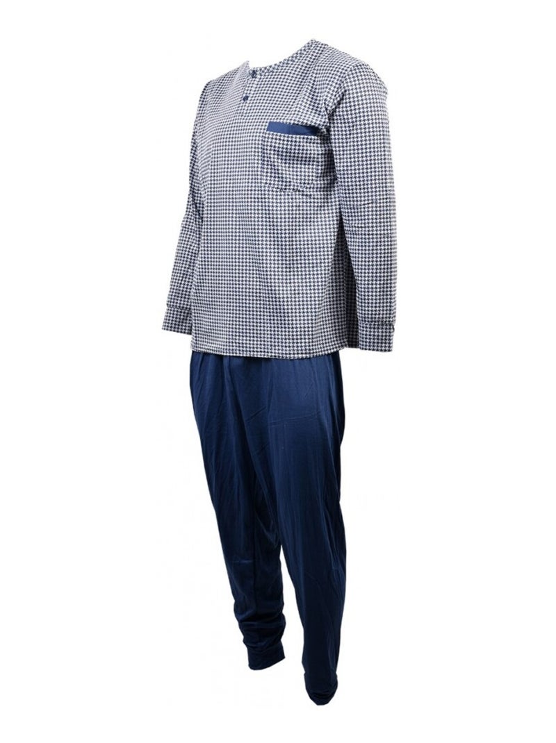 Pyjama Homme Long Eco Bleu marine - Kiabi