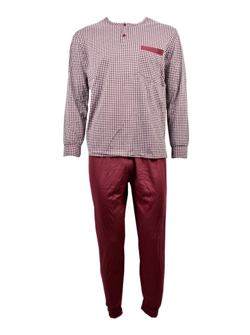 Pyjama Homme Long Eco Bordeaux - Kiabi