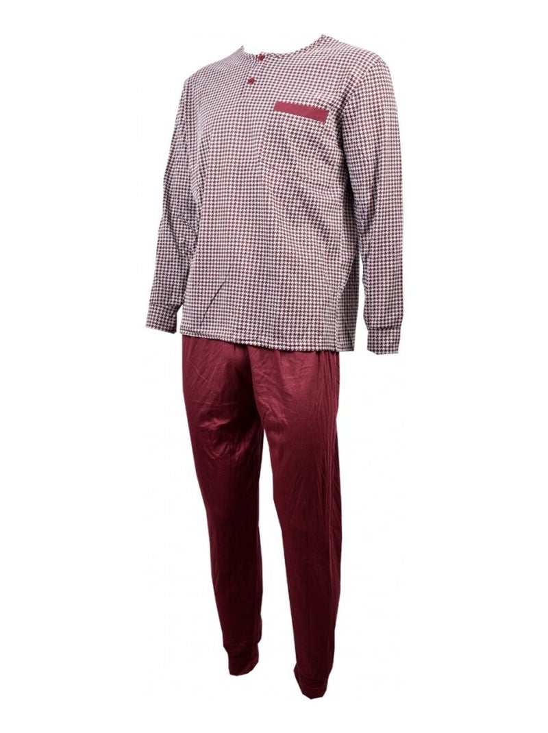 Pyjama Homme Long Eco Bordeaux - Kiabi