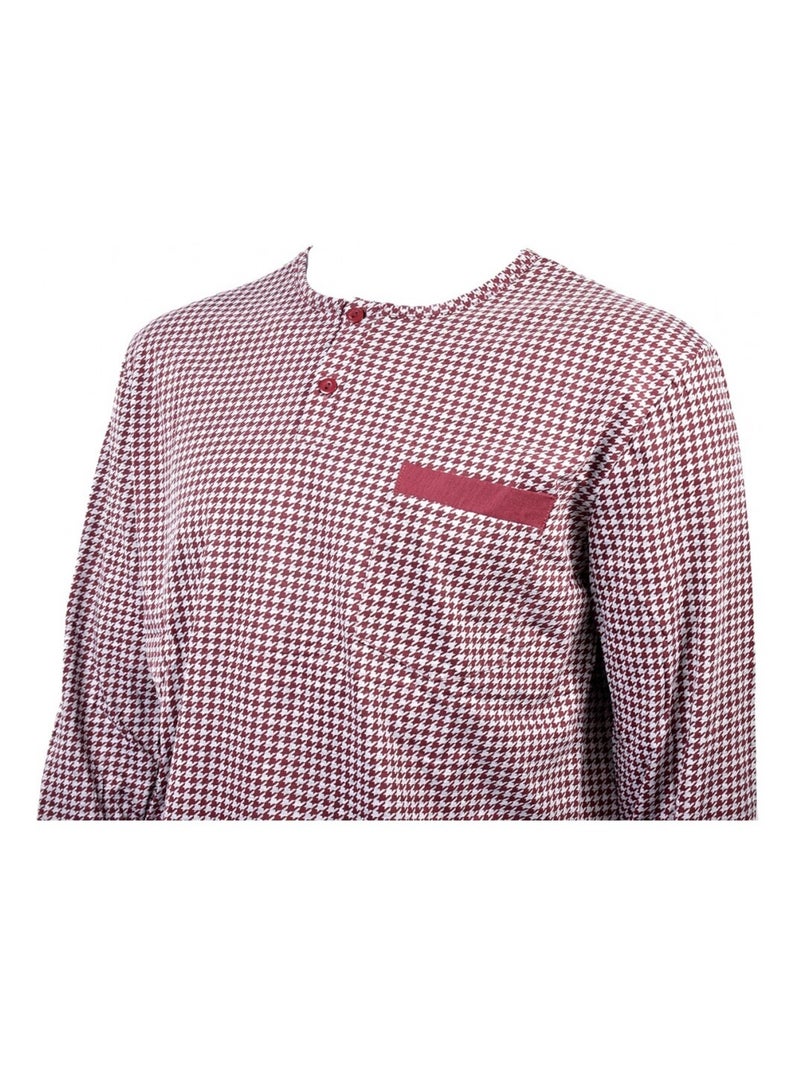 Pyjama Homme Long Eco Bordeaux - Kiabi