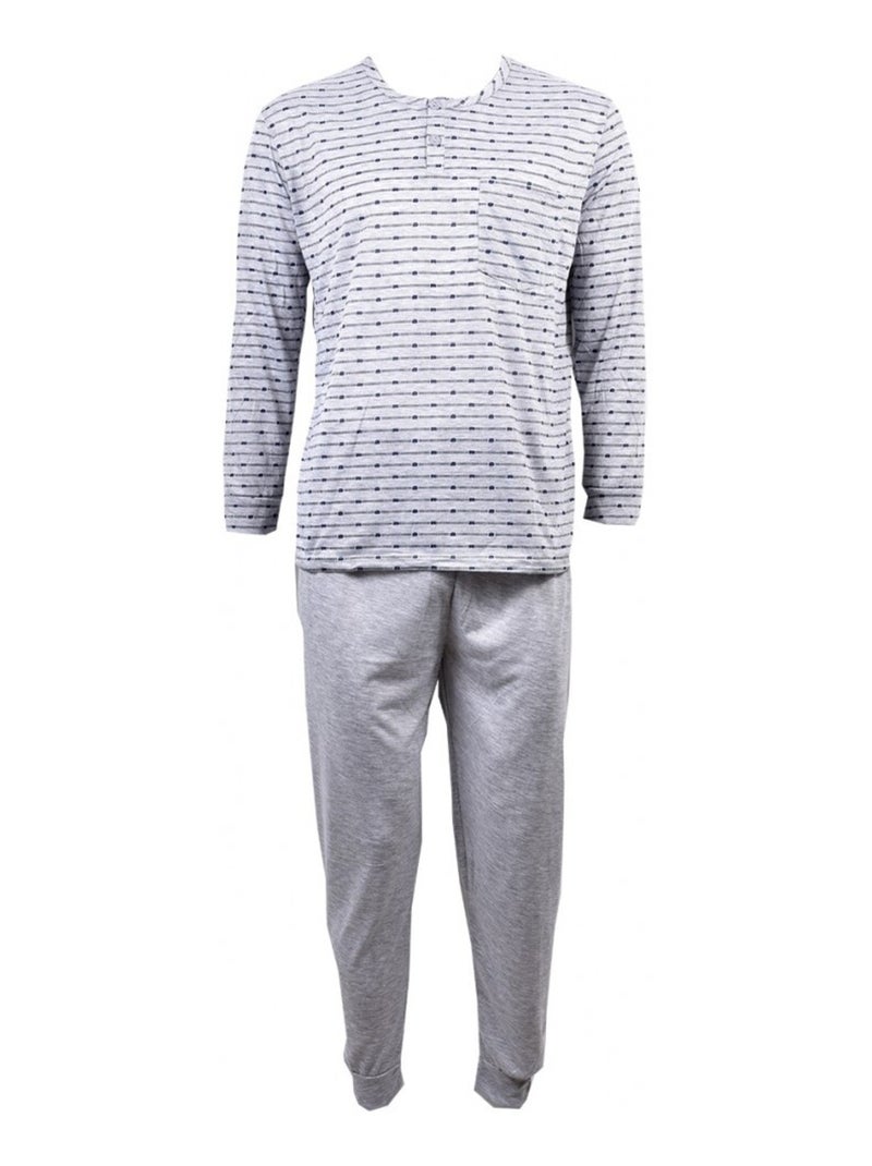 Pyjama Homme Long Eco Gris - Kiabi