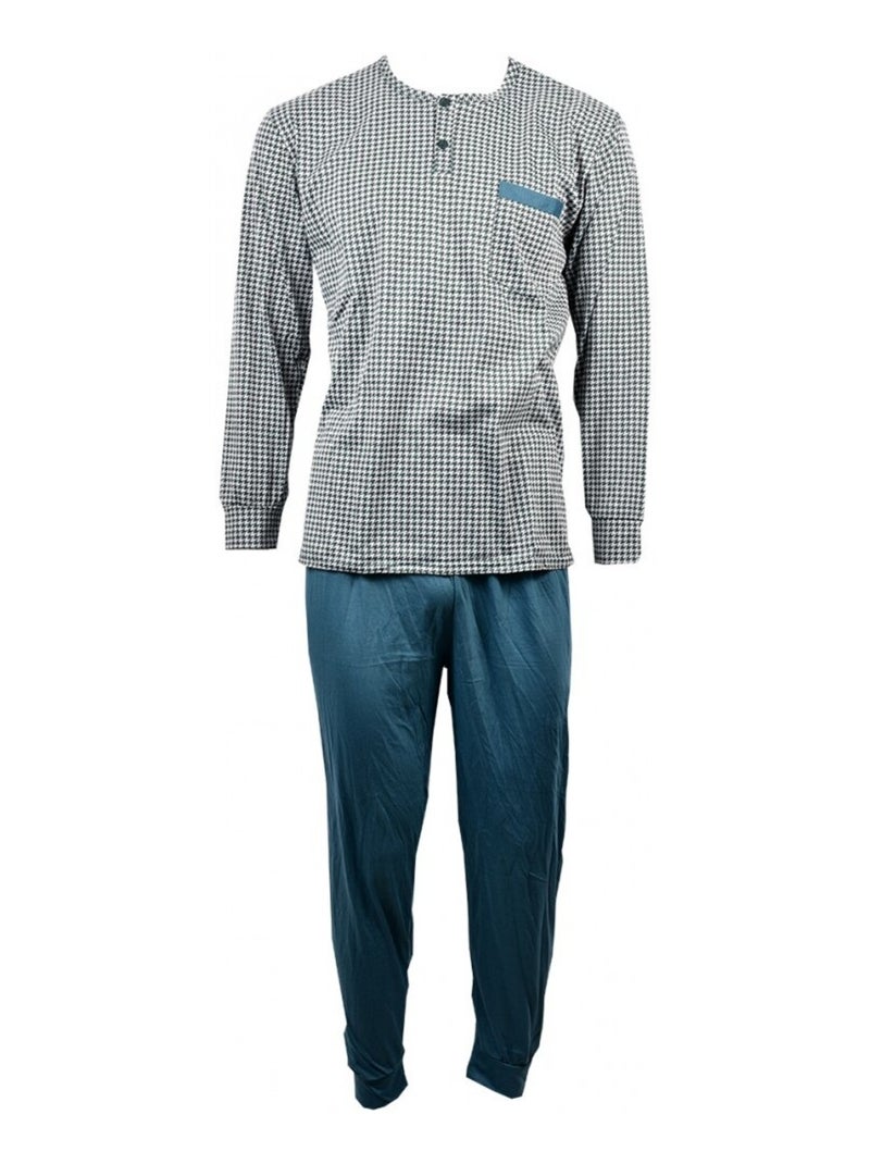 Pyjama Homme Long Eco Vert vintage - Kiabi