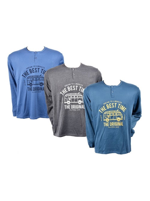 Pyjama Homme Long SWEET SECRET - Pack de 3 - Kiabi